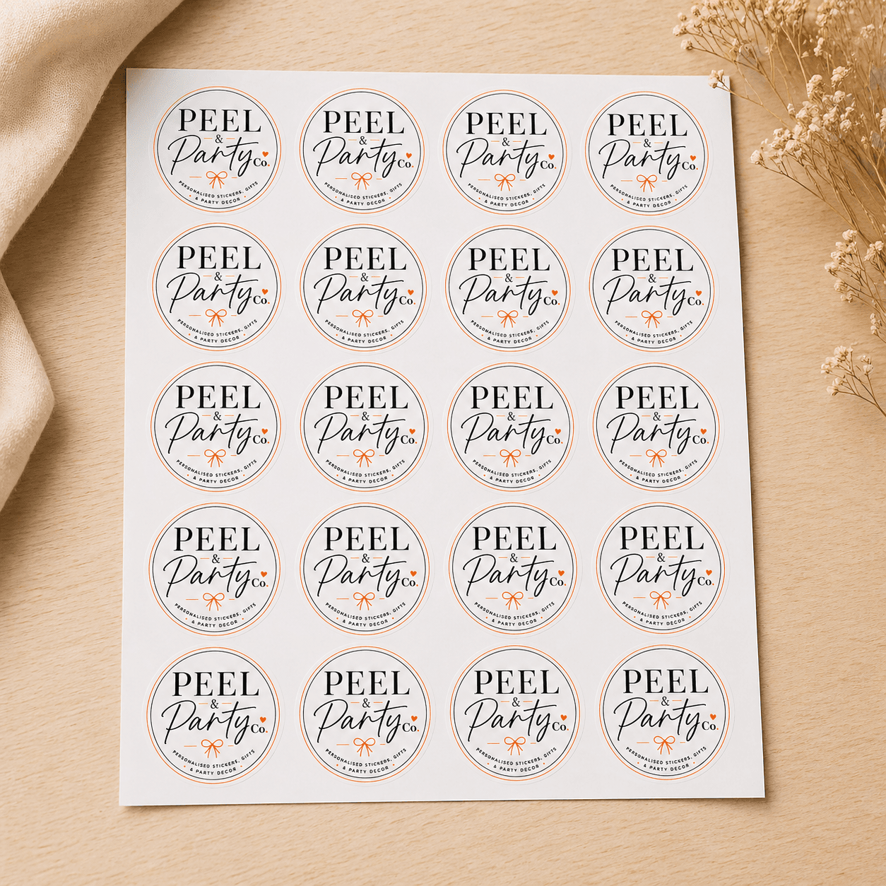 Custom Circle Sticker Sheet 
